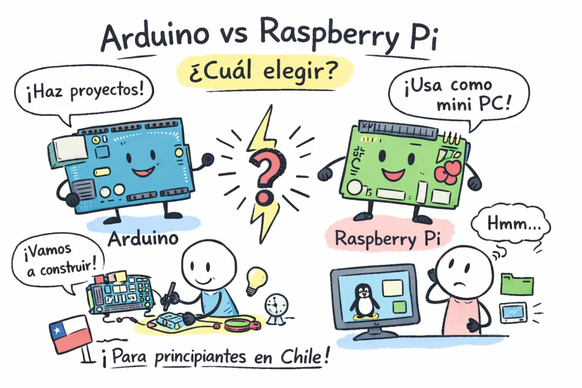 Arduino Uno y Raspberry Pi 4 comparados lado a lado