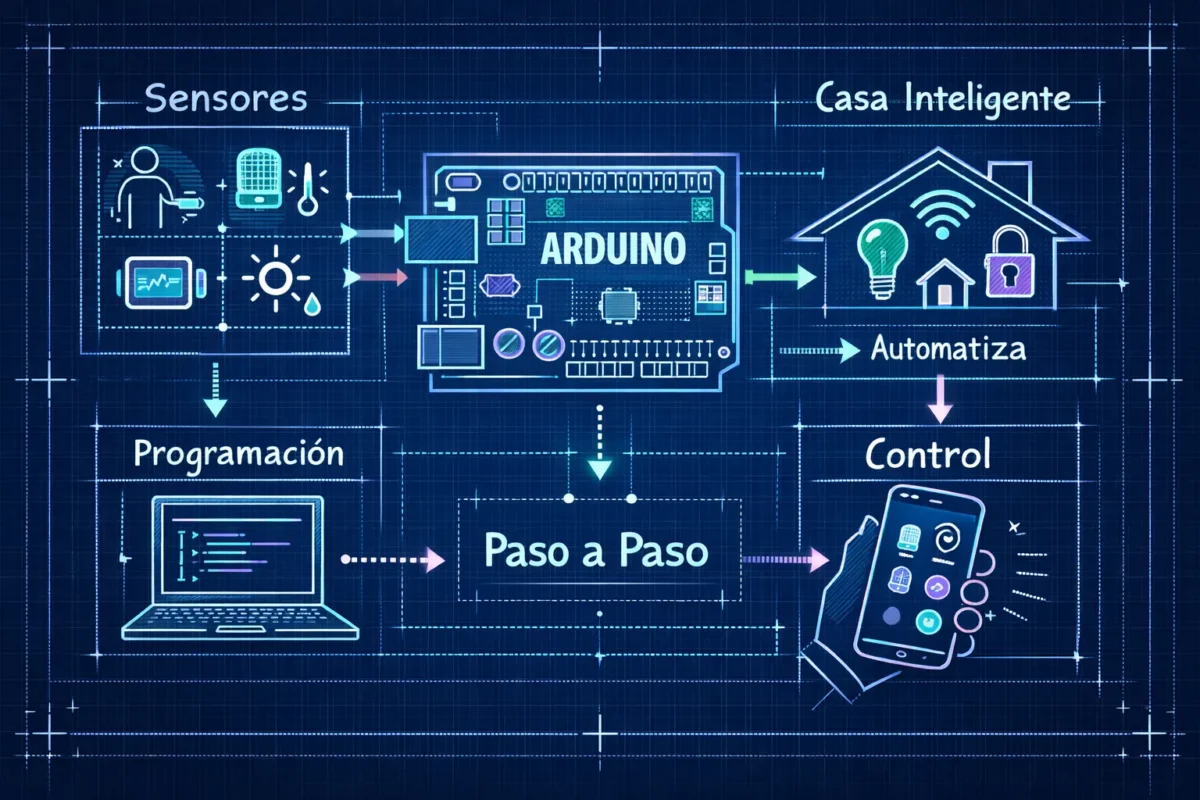 Sistema domótico con Arduino, relés y sensores instalado en tablero