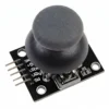 Módulo Joystick analógico KY-023 mostrando los pines de conexión GND, 5V, VRx, VRy y SW para Arduino.