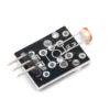 Módulo sensor de luz por fotorresistencia LDR KY-018 mostrando sus tres pines de conexión y el fotorresistor en la parte superior.