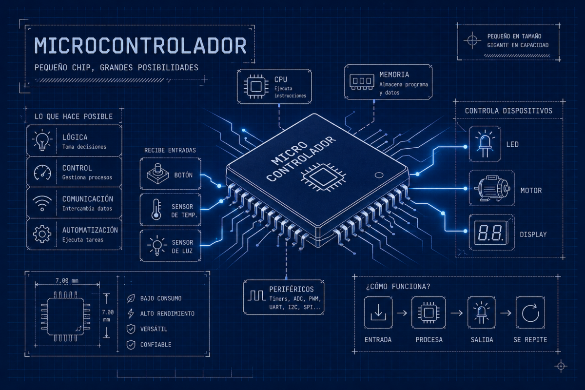 Chip ATmega328P microcontrolador de Arduino Uno