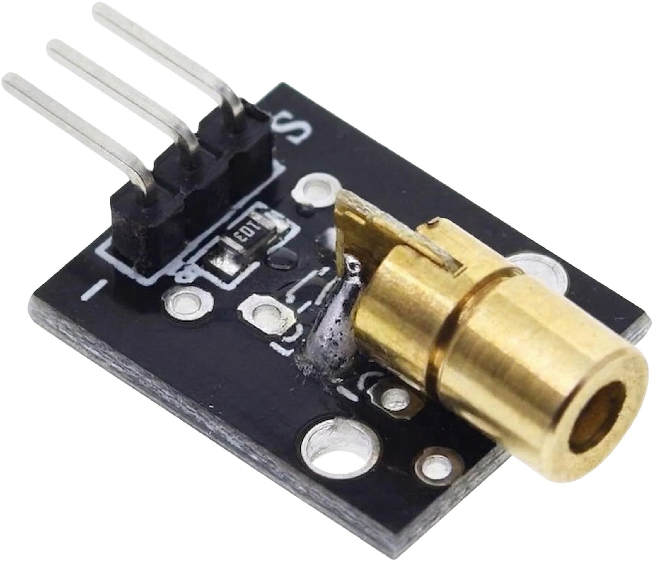 Módulo láser KY-008 transmisor diodo 650nm luz roja para proyectos Arduino.